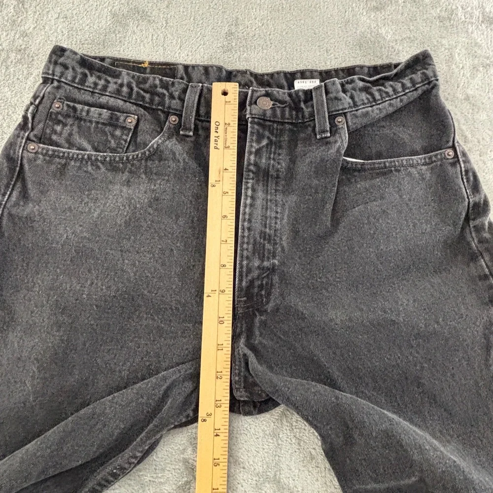 Vintage 90s Levis 505 Regular Fit‎ Straight Leg Jeans Mens 38x32 Black Denim USA